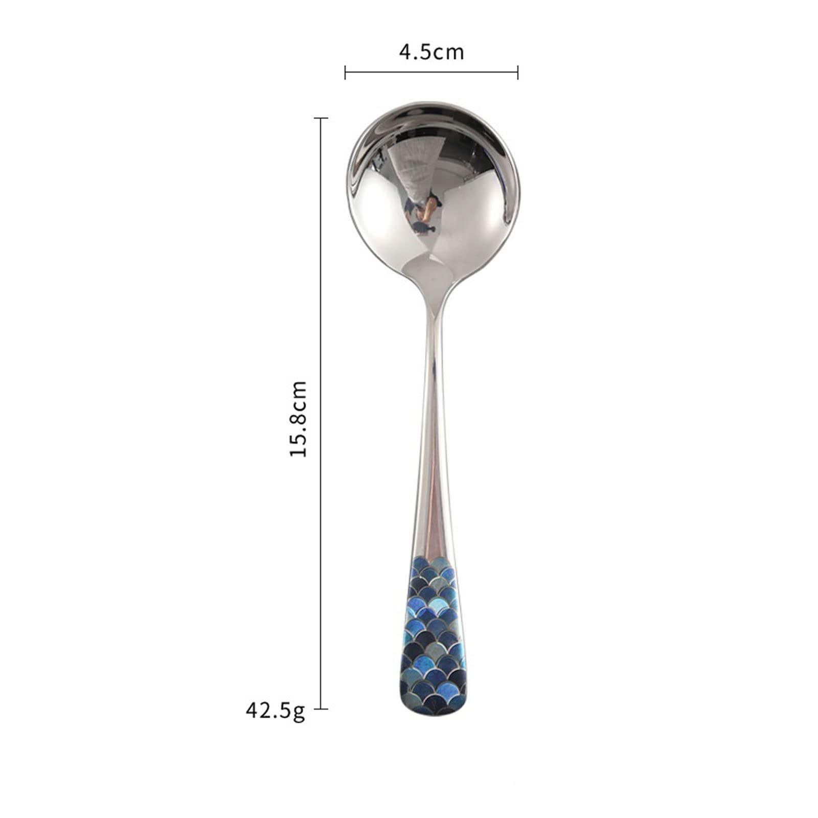 JINGYAN Cuillères Cuillère en Acier Inoxydable Petite cuillère Ronde Petite cuillère cuillère cuillère cuillère cuillère cuillère cuillère cuillère cuillère(E)