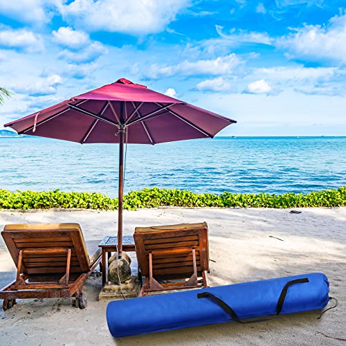 Dunzy 2 Pcs Beach Umbrella Bag Waterproof Umbrella Carry Bag With Shoulder Strap Carry Handle Large Foldable Beach Bag For Umbrellas Outdoor Camping Traveling Patio Beach, Blue, 57 X 10 Inch #TOP5