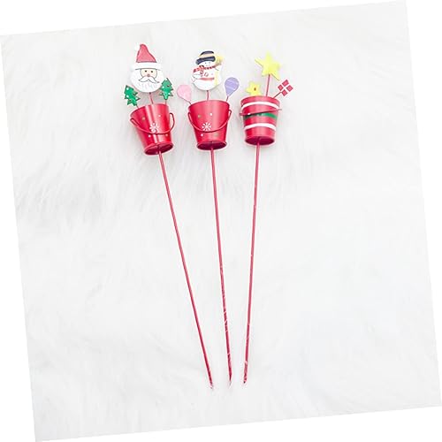 Miniatura 4 de UTHCLO 6pcs Snowman Stakes Outdoor Sign Adornos Navideños para Exterior Snowman Lawn Stick Holiday Garden Stakes Xmas Garden Outdoor Decor Floral