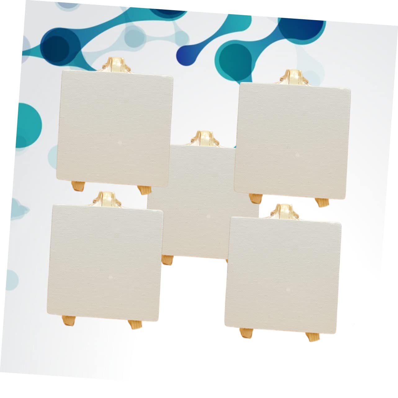 VILLCASE Mini Caballete 15 Piezas Decoración Creativa Del Hogar Tableros De Lona Pequeño Soporte Caballete Para Marco De Fotos Mini Lienzos Para Pintar Plegable Pliegue De Madera Decorar