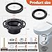 boeemi RV Toilet Flange Socketed 385345892 and RV Toilet Seal Kit Compatible with Aqua Magic Style Plus, Style II and Residence, Ball Seal 34120 & Mounting Hardware Kit with Bolt Cap