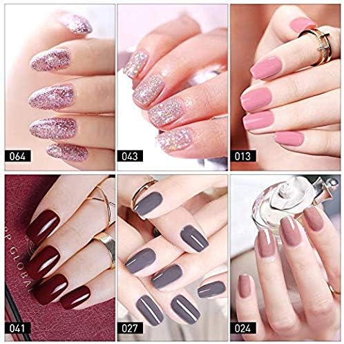 Maphie Gel Nail Starter Kit with Nail Light, Mini 6ml Soak Off Gel Nail Polish, Top and Base Coat, Nail Art Manicure Tools Set