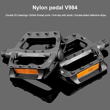 Bicycle Pedals, Non-Slip Mountain Bike Pedals With Reflectors, Suitable for 9/16 inch Bearing Pedals, Compatible With Most Bicycles, Mountain Bike, Children's Bike, Etc