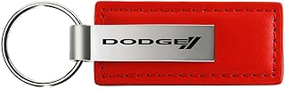 INC. Dodge New Logo Red Leather Car Key Chain