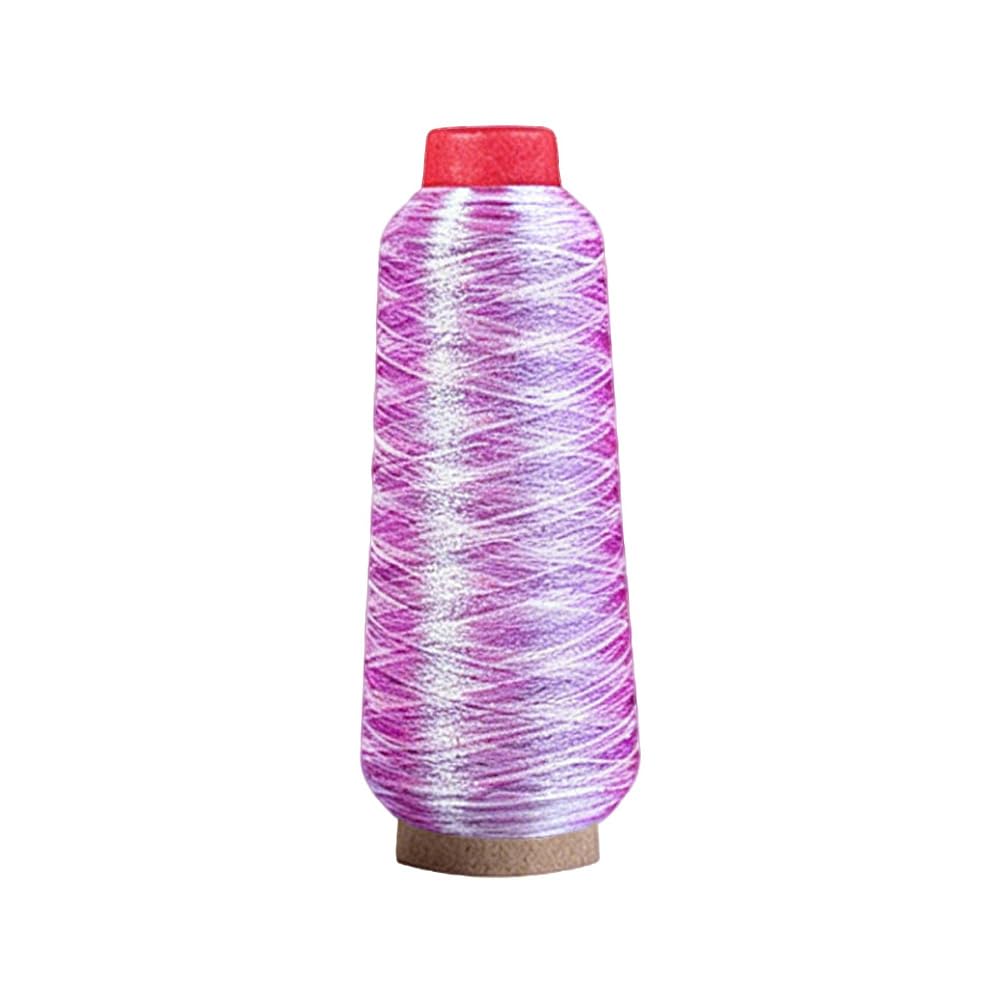 1 Spool 2200M Shinny Metallic Embroidery Thread Glitter Metallic Polyester Thread for Sewing Embroidery Project #MO23