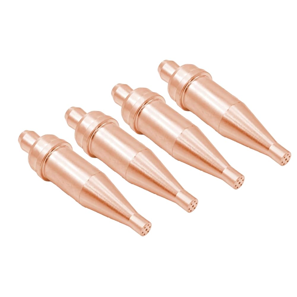 pofaa Acetylene Cutting Torch Tips 4pcs Acetylene Cutting Tips 1-101 Size 0-1-101, 1-1-101, 2-1-101, 3-1-101 Fit Oxyfuel Cutting Torch Cutting Nozzle