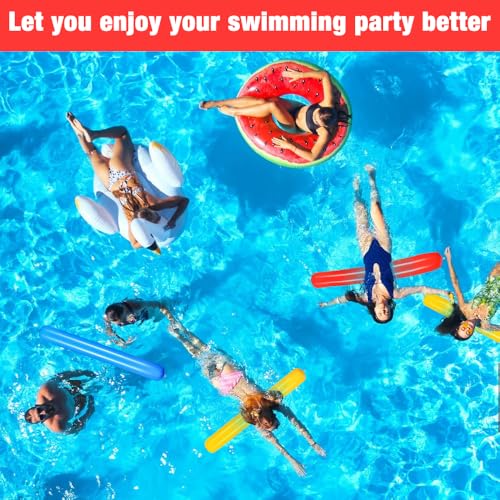 DAJASD 3 Stück Schwimmnudel,150cm Super Langer Schwimmnudel Poolnudel, Schwimmnudel für Kinder, Aufblasbarer Schwimmnudel, Aufblasbarer für Kinder und Erwachsene als Schwimmhilfe oder Badespaß