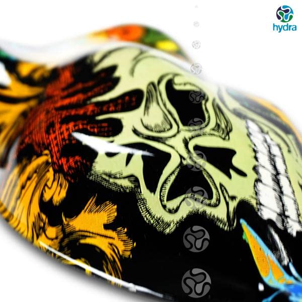 Pellicola Water Transfer Printing 100x100 Cm - Kit Idrografia, Design Fiamma E Teschio - Foto 6