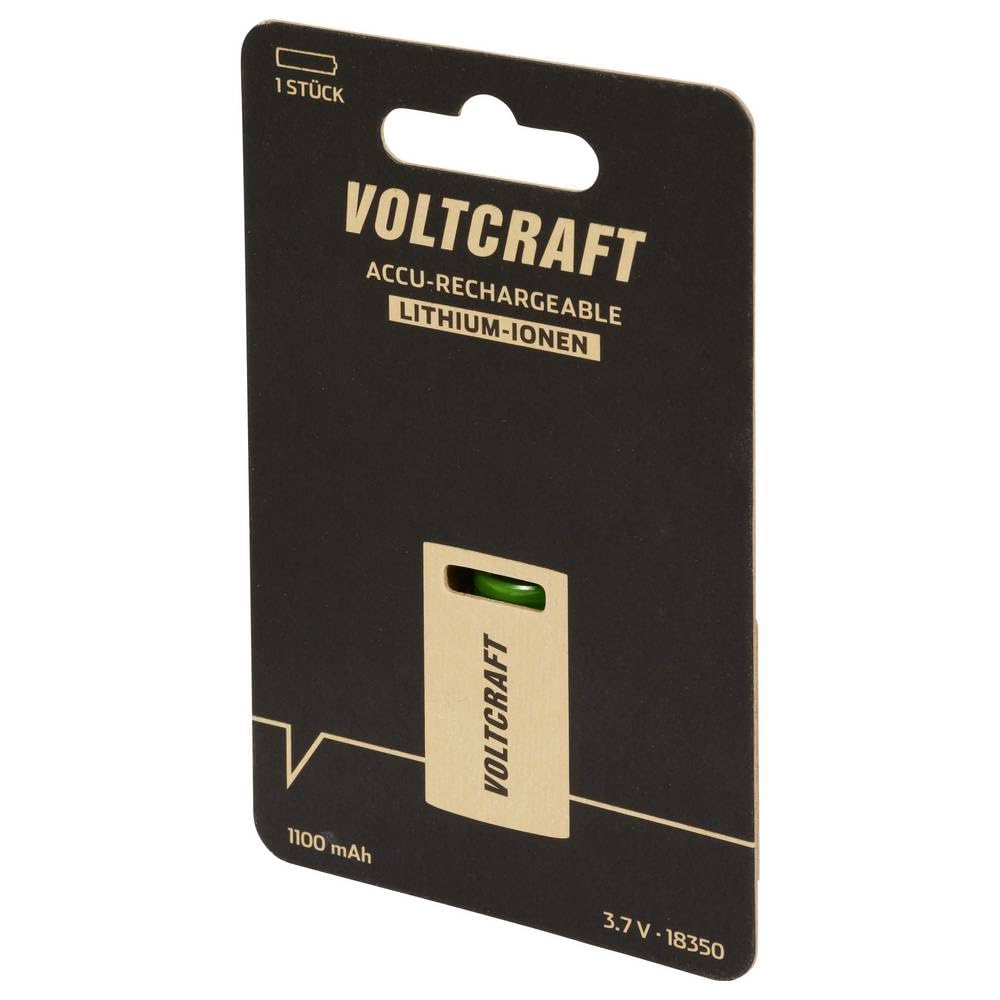 VOLTCRAFT VC-18350 - Batteria speciale 18350 Flat-Top al litio 3,7 V 1100 mAh, 1 pezzo
