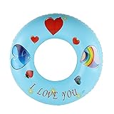 ★ Fácil de llevar: este anillo hinchable es ligero, puedes llevarlo a la playa y la piscina. Fácil de inflar, desinflar y almacenar con válvula de seguridad.