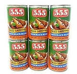 555 Fried Sardines with Black Beans 5.5oz (155g), 6 Pack