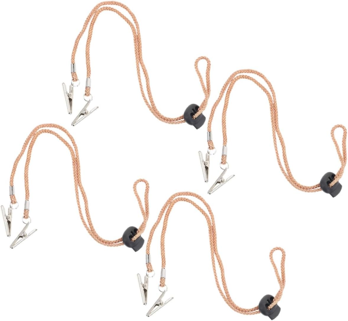4pcs Napkin Clip Hat Chin Cord Straps Removable Adjustable Travel Strap Multifunctional Napkin Holder for Windy Days