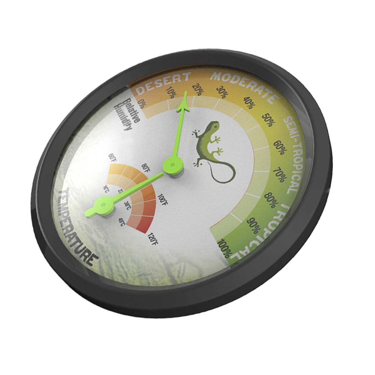High Precision Mechanical Reptile Hygrometer Thermometer for Turtle and Leopard Gecko Tanks Dial Humidity Gauge with Sensor Easy Installation and Design