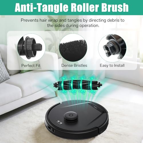 Auoiian 20Pcs L60 Replacement Part Kit for Eufy L60/L60 SES/ L50/L50 SES Robot Vacuum Cleaner – Includes 2 Roller Brushes, 8 Side Brushes, 8 Filters with Sponge, 1 Cleaning Tool & 1 Screwdriver - Image 2