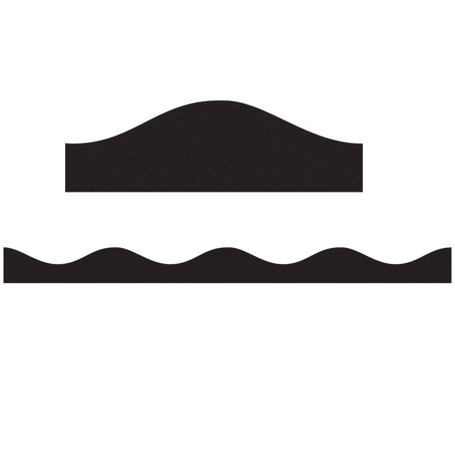 ASHLEY PRODUCTIONSMagnetic Scallop Border, Solid Black, 12'