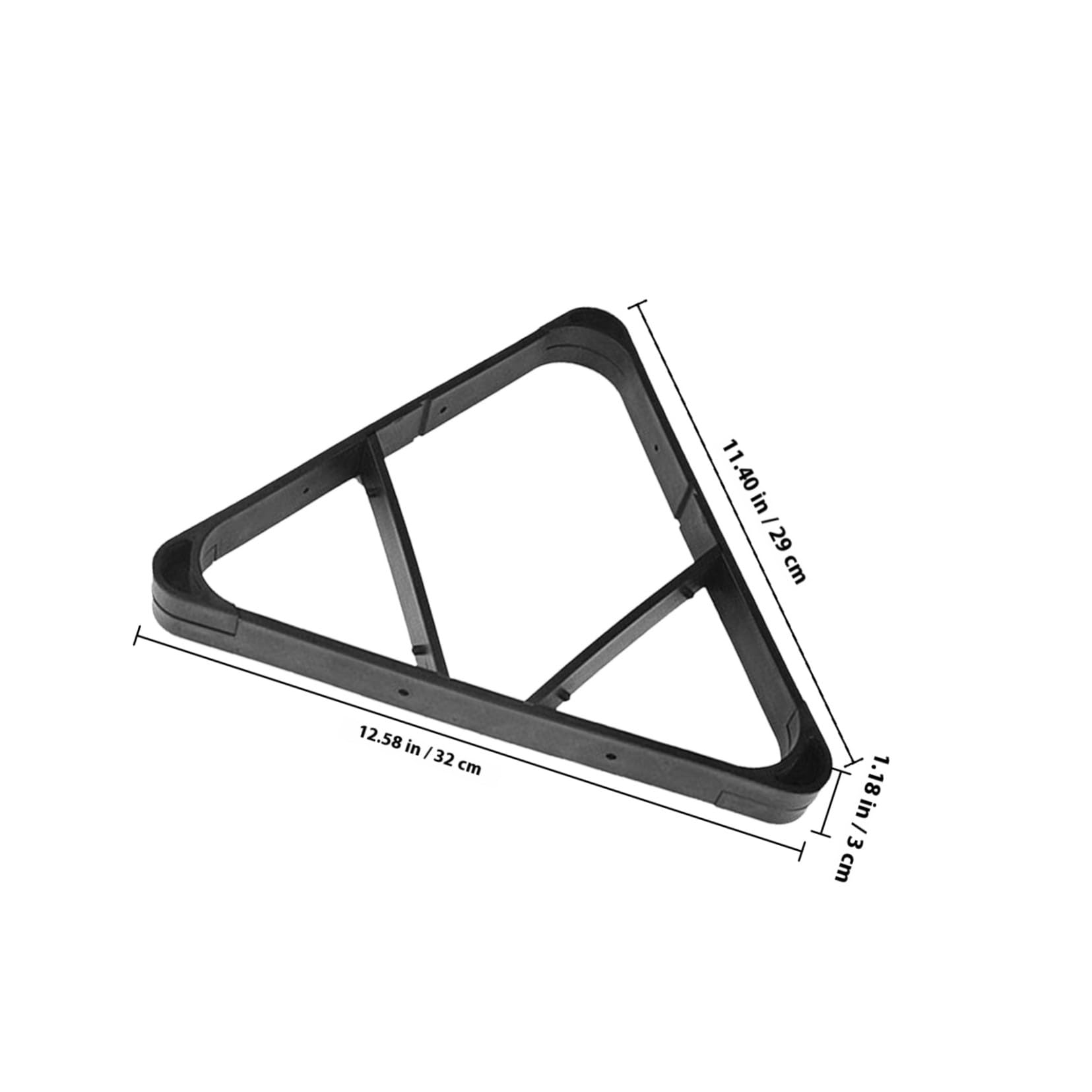 Cabilock Supporto Triangolare Resistente e Facile da Organizzare in Plastica Nera per Palle da Biliardo per Casa e Feste, Adatto a Professionisti e Amatori