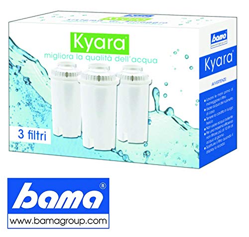 bama - Set 3 filtri per caraffa depuratrice d'acqua KYARA