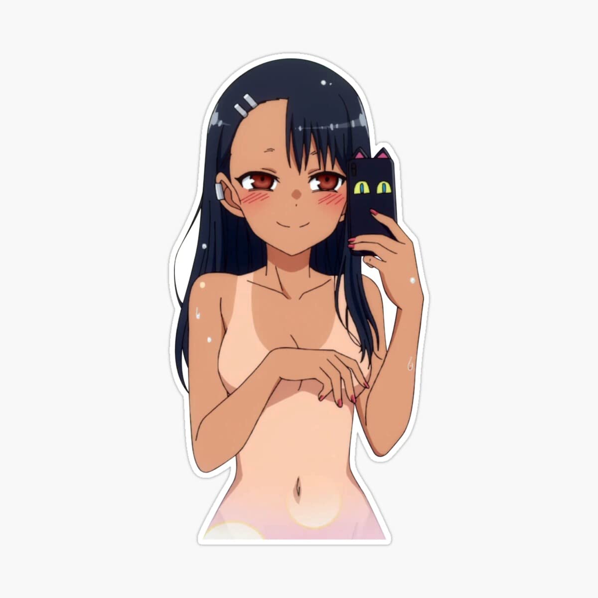 Nagatoro Senpai Sticker, Don't Toy with Me, Nagatoro Sticker Anime Decal for Laptop Phone Car Truck Water Bottle Stickers