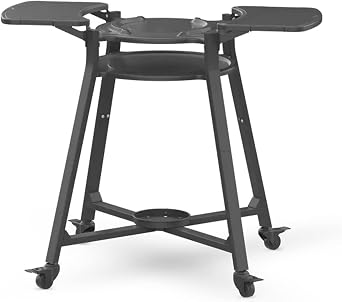 Solo Stove Portable Pi Stand | Outdoor Stand for Pi Pizza Oven on Wheels, With Shelf & Gas Tank Storage, Split Table Top, Powder-Coated Stainless Steel, Dimensions LxW 47.3 x 38.1 in, 45 lbs, Black