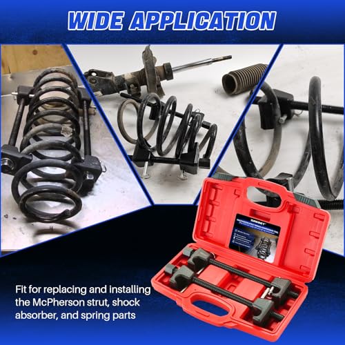 DASBET Macpherson Strut Spring Compressor Tool Kit 2PCS Coil Spring Compressor with Detent Pins Spring Compressor with 10.5in Range for Suspension Work by DASBET - Image 6