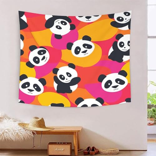 Tapisserie panda 3D tissu art mural deco salon chambre serviette de plage