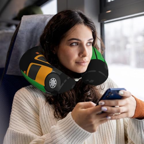Almohada de poliéster negra para viaje ajustable miniatura 6