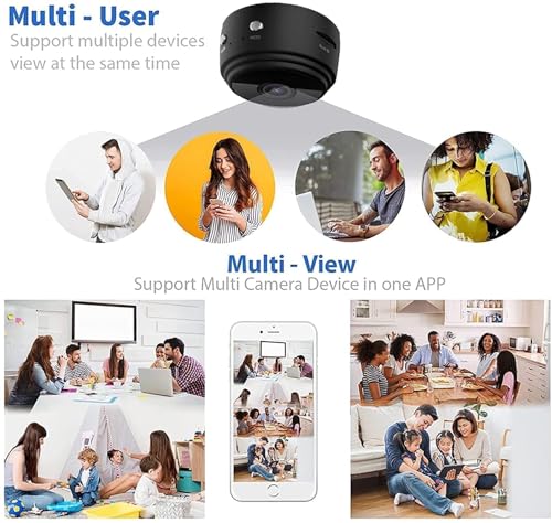 Image of 1080P WiFi Wireless Nanny Camera for Pet Baby Home Office Security Small Monitor Video Camera with App Control Cloud /SD Storage (Magnet Camera)