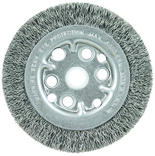 Roue de fil à sertir Weiler 01502 de 10,2 cm avec trou de mandrin adaptable pour meuleuse