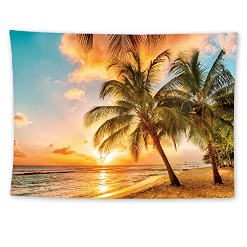 Emwnodti Tropical Tapestry Beach Tapestry Wall Hanging Palm Trees