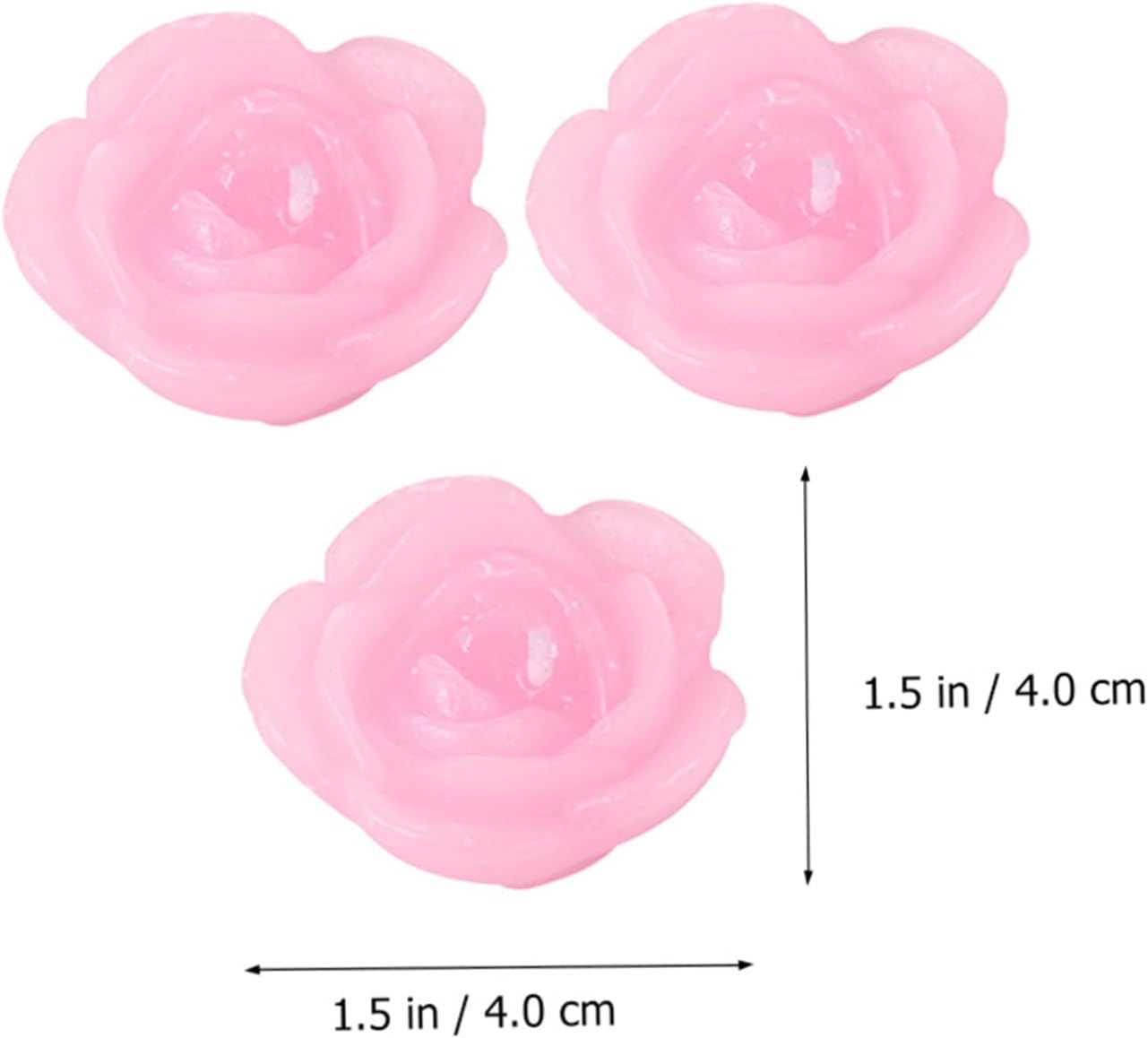 5pcs Water Floating Candles Romantic Rose Shape for Wedding Decor Pool and Decoration