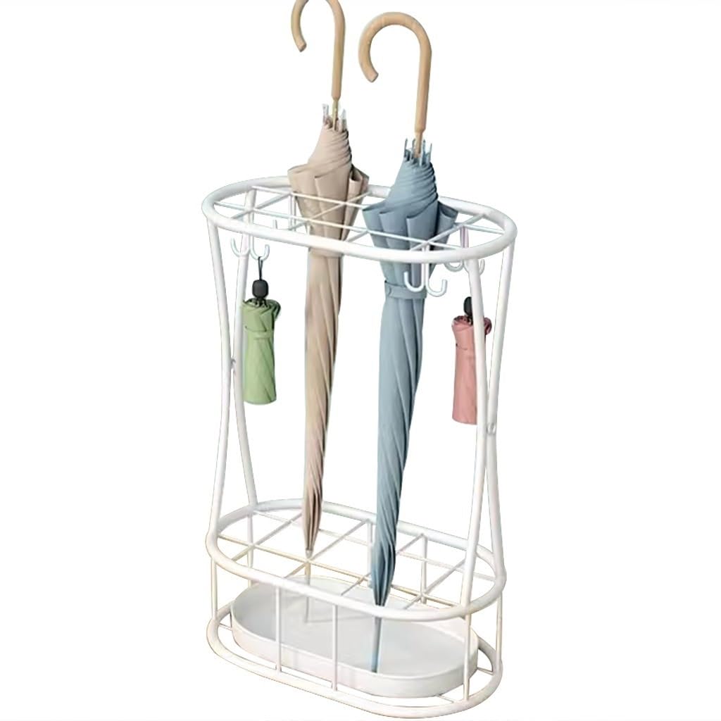 Flyiodfcxv White Umbrella Stand, For Entryway Simple Style Hollow Structure(White)