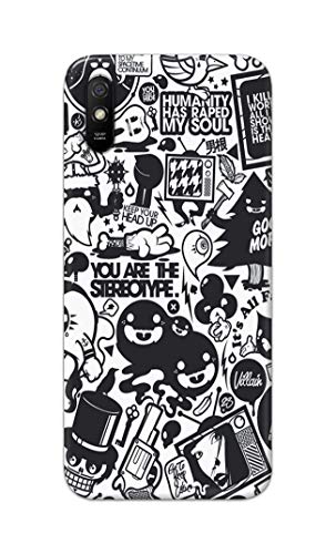 Image of Printed Hard Back Cover Case for Mi Redmi 9A | Mi Redmi 9AT | Mi Redmi 9A Sport Back Cover (Mixed Cartoon) -702