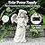 Kssiaz Angel Garden Statue,Memory Guardian Solar Garden Decor with Warm Light,Waterproof Outdoor Garden Decor Praying Angel Figurine Sculpture for Lawn Yard Patio,Sympathy Present,White