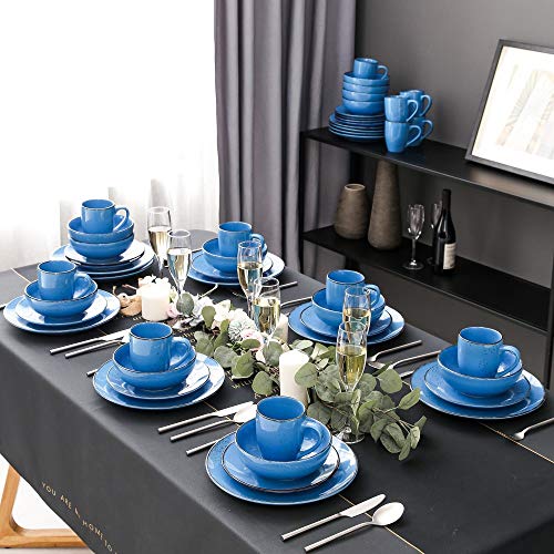 Dinner Plate Set 48-Piece Stoneware Ceramic Dinnerware Set With Dinner Plate, Dessert Plate, 800Ml Bowl, 380Ml Mug Set #TOP3