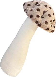 OUKEYI Mushroom Plush Pillow - 30inchPlush Mushroom Shaped Stuffed Long Pillow - Cute Mushroom Stuffed Toy - Christmas Birthday Sofa Home Decoration (Light Brown)