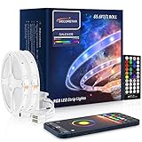 65.6ft Led Strip Lights,DecorStar Bluetooth Led Lights for Bedroom,5050 RGB Color Changing with App...