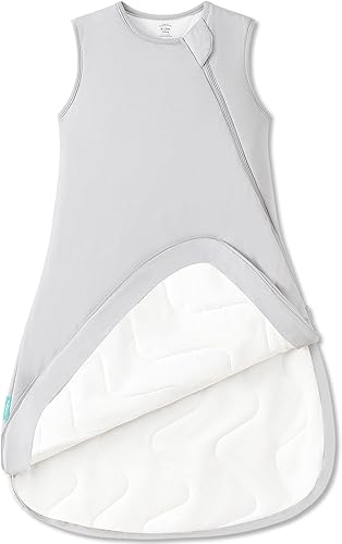 Saco de dormir supersuave, con grado de aislamiento térmico (TOG) 1.0, saco de dormir de viscosa de bambú para bebé, manta con cremallera de 2 vías