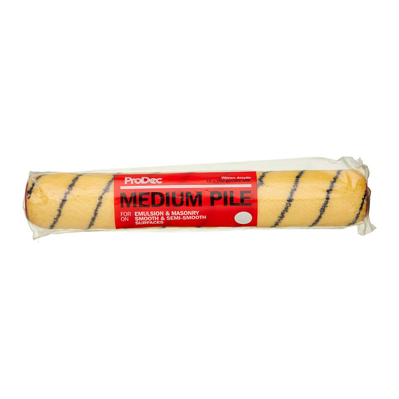 ProDec Rullo per pittura professionale a doppio braccio a pelo medio per la verniciatura a copertura rapida con pitture ad emulsione e per muratura su pareti e soffitti interni ed esterni