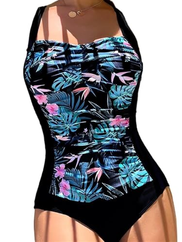 Traje de baño de una Pieza Traje de baño Sexy Push Up Body for Mujer Bikini Talla Grande Traje una Pieza Ropa Playa Femenina Trajes(B,XL)