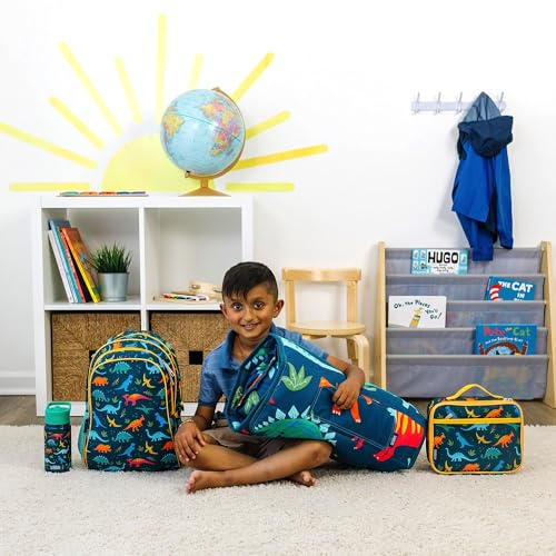 Wildkin Kids Microfiber Nap Mat – Soft Sleep Mat with Pillow, Ideal for School & Travel - Jurassic Dinosaurs