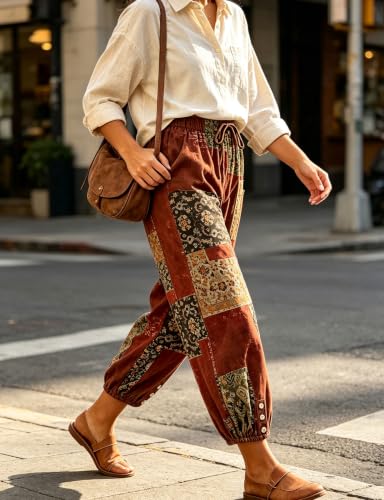 Image of Bozanly Women Casual Harem Pant Boho Loose Yoga Capris Trousers 2026