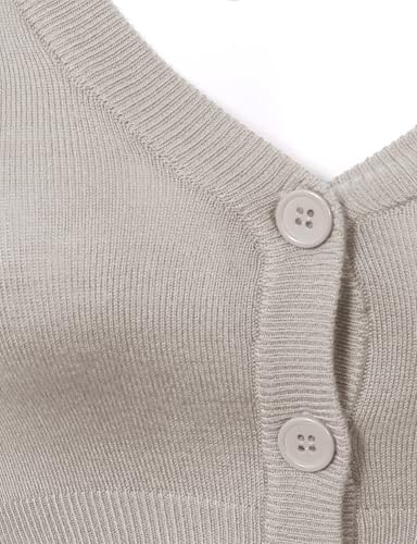 Image of Allsense Women's Cropped Bolero Shrug Cardigan | 3 /4 Sleeve, Button Down, Lightweight Knit Sweater
