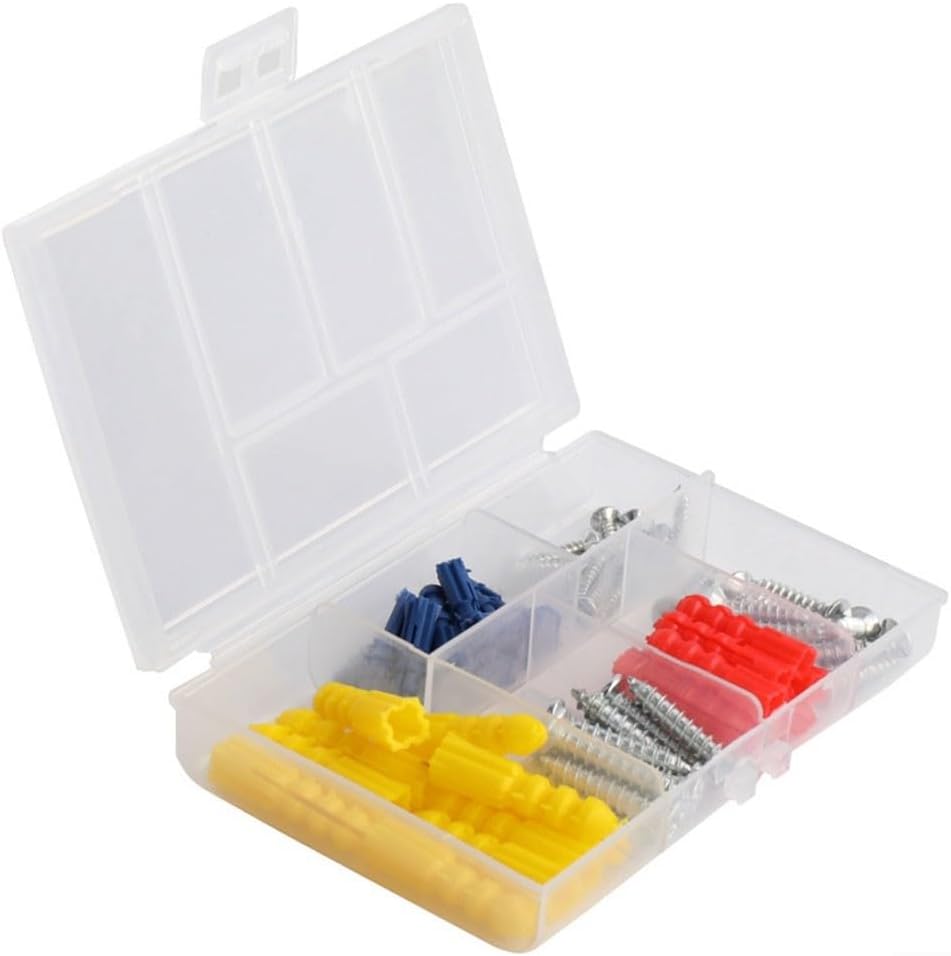 60PCS Self Drilling Drywall Anchors with Screws, Ribbed Wall Assortment Kit M5 M6 M8 Hanging Shelves Pictures Mirrors Plaster Concrete