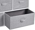 Amazon Basics Extra Wide Sturdy Fabric 5-Drawer Storage Organizer Unit for Closet, White