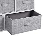 Amazon Basics Extra Wide Fabric 5-Drawer Storage Organizer Unit for Closet, White - Image 4