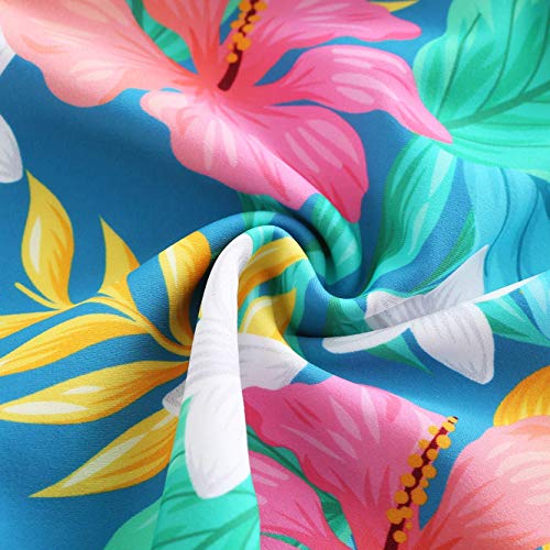 Image of Girls Two Piece Tankini Swimsuits Hawaiian Ruffle Bathing Suit Summer Beach Swimwear Set