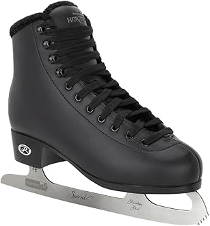Horizon Recreational Ice Skates for Men and Women - Supportive Uppers with Plush Padded Lining, Smooth Stainless Steel Blades, and PVC Soles