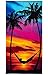 Palm Tree Sunset Beach/shower Towel by Dawhud Direct