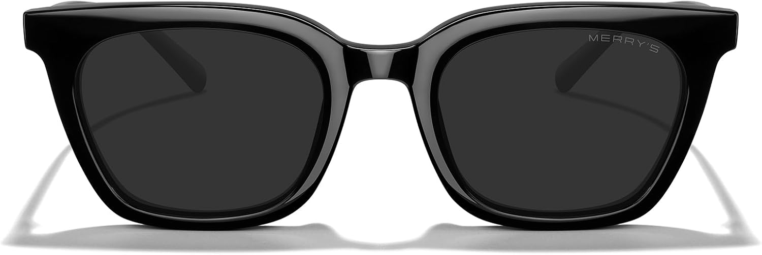 MERRY'S Modern Men Women Acetate Square Polarized UV400 Sunglasses S6193 - Image 2