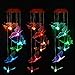 IMAGE Solar Color Changing Butterfly Wind Chimes Mobile LED Gift for Home Garden Patio Yard Lawn Decor
